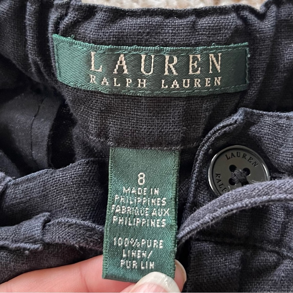 Lauren Ralph Lauren Womens Linen Shorts 8 Quiet Luxury Vacation Resort‎ Preppy - Picture 8 of 9